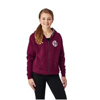 Youth Full Zip Retro Hoodie - Berry